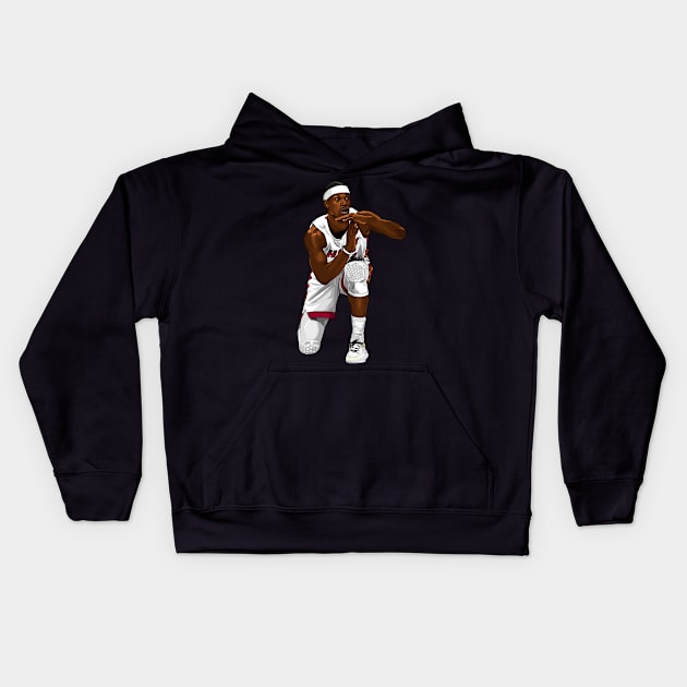 JIMMY BUTLER Kids Hoodie by origin illustrations